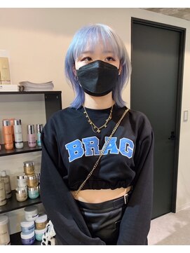 ペレ 渋谷(PELE) Y233_ホワイトブロンド×パープル インナーカラー