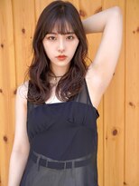 ブゾン(buZon)&nbsp;【buZon ブゾン】ロングウェーブ×斜めバング/グレージュカラー