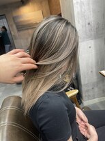 ラフ(LAFF)&nbsp;#バレイヤージュ#グレージュカラー#ボブウルフ#ココアベージュ