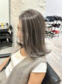 ハイライトカラーマチルダボブインナーグレージュ前髪