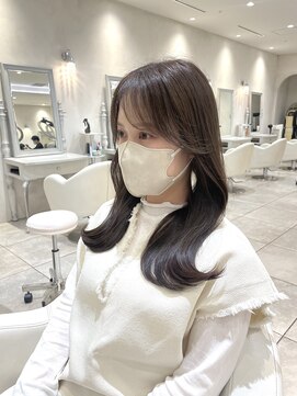 ザックラフィネ(ZACC raffine) グレーベージュ/レイヤーロング/アッシュカラー