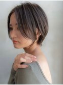 ショートヘア似合わせカットグレージュカラーイメチェン小顔
