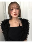 小顔顔周りレイヤーに切りっぱなしボブ◎