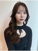 韓国くびれロング レイヤーオルチャン小顔前髪 艶髪