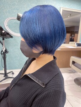 アッシュ 下北沢店(Ash) ブリーチ1回ネイビーブルー