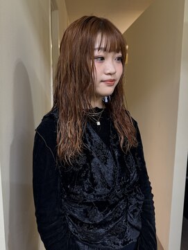 ヒントステーション(HINTSTATION) 〈浅草 半個室〉オレンジブラウン×パーマ