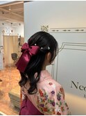 卒業式  ハーフアップ