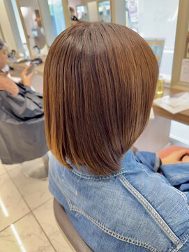 アッシュ 下北沢店(Ash) 柔らかい縮毛矯正のパツッとボブ