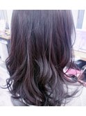 #ラベンダーカラー#ロングゆる巻き