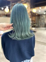 ロアバイチェリーコークウブ(Loa by CHERRY COKE ubu)&nbsp;ブリーチあり◎透けるミントグリーンカラー