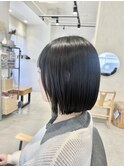 大人ガーリーダークアッシュ似合わせカットミディアムレイヤー