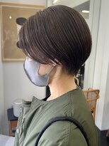 シベル(sibell)&nbsp;30代40代前髪なしショートハンサムショート丸みショートレイヤー