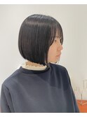 前髪あり大人切りっぱなしボブ20代30代40代　HACCH