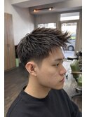 ジェットモヒカン風アップバングショート