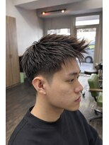 メンズ レオ 天六店(men's LEO)&nbsp;ジェットモヒカン風アップバングショート