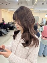エクラ(ECLAT)&nbsp;ワンカラーorブリーチなしのダブルカラーで ブラウンベージュ