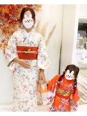 七五三親子☆3歳&ママ着付け＋ヘアセット