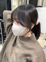 シーン(seen)&nbsp;【韓国サイドバング】小顔カット　斜めバング　大人ガーリー