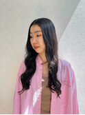 美髪トリートメントでさら艶ロング！外巻きカールアレンジ！