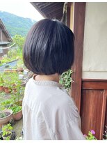 ムク(MUKU)&nbsp;ボブ＋切りっぱなし＋黒髪