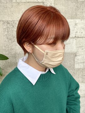 リサ グランシェ(RISA granche) ショートヘア×オレンジヘア×ブリーチ