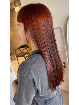 ファンファンバイルー 岐阜(fan fun by Rooo) ブリーチなしオレンジカラー