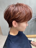 アメリ(ameri)&nbsp;【ameri 仲丸】パーマショート×コーラルカラー