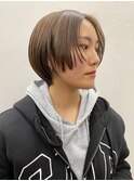 くすみベージュ/まろベージュ/ステップカット/顔まわりカット