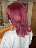 ニュアンスピンクカラー ブリーチ江坂美容室
