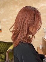 ビュートリアム265(BEAUTRIUM 265) 顔周りレイヤー くびれミディアム レッドブラウン 韓国風ヘア