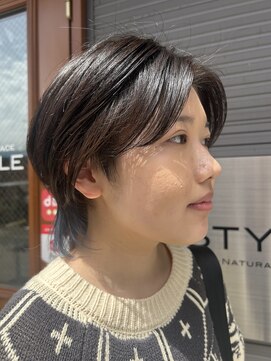 スタイル(STYLE) 伸ばしかけヘア　イヤリングカラー　シルバーブルー