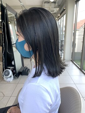 グロウ 丸の内(GLOW) グレージュオリーブグレージュ顔周りカット韓国風前髪甲府美容室