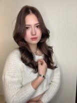 シャルム(CHARME le salon de beau)&nbsp;ミルクベージュ&センターパートくびれヘア