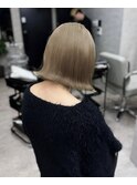 30代40代外ハネボブ中明度ミルクティー