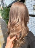 ブリーチ1回からつくるベージュカラー