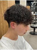 シャドウパーマメンズカットスパイラルパーマツイスパ波巻き