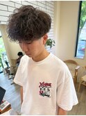 無造作束感ショートツイストスパイラル×アッシュブラウン20代