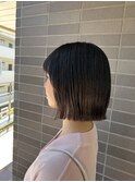 夏◎切りっぱなし暗髪×小顔ミニボブ20代30代