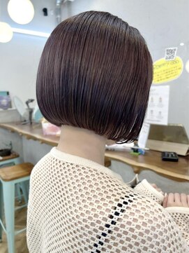 ロミー 本厚木(ROMMY.) 切りっぱなしボブ☆大人ボブ暗めカラー☆ココアブラウン☆本厚木