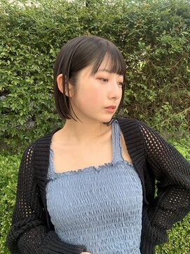 バズ(BUZZ) 切りっぱなしボブ×ダークブラウン＊BUZZ岡本