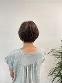 ショートボブブラウンカラー