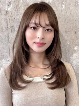 ロビー 表参道(ROBBY) ミディアムレイヤーカット/30代40代50代/顔周りカットくびれヘア