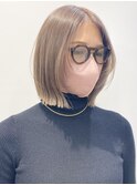 【morio松戸 石山】ハイトーン切りっぱなしボブ顔周りレイヤー