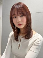 トリッカ 銀座(tricca)&nbsp;ナチュラルレイヤー/顔まわりレイヤー/ストレートヘア/小顔ヘア