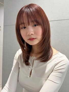 トリッカ 銀座(tricca) ナチュラルレイヤー/顔まわりレイヤー/ストレートヘア/小顔ヘア