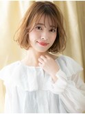 透明感カラーミルクティーブロンドエアリーボブX志木20代30代