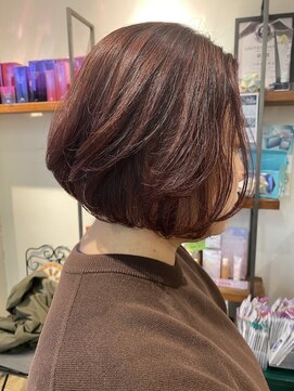 リーナ ビューティガーデン(LiNA BeautyGarden) ワンレンボブ 白髪ぼかし