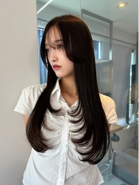 ノク 渋谷(nok) イメチェンピンクベージュ前髪