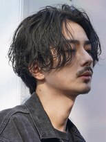 フィフス 大分(fifth)&nbsp;大分シャドウパーマメンズカットラウンドマッシュセンターパート