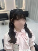 編み上げハーフツイン